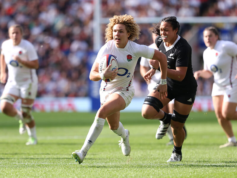 England Red Roses play rugby against New Zealand's Black Ferns at Allianz Stadium, Twickenham
