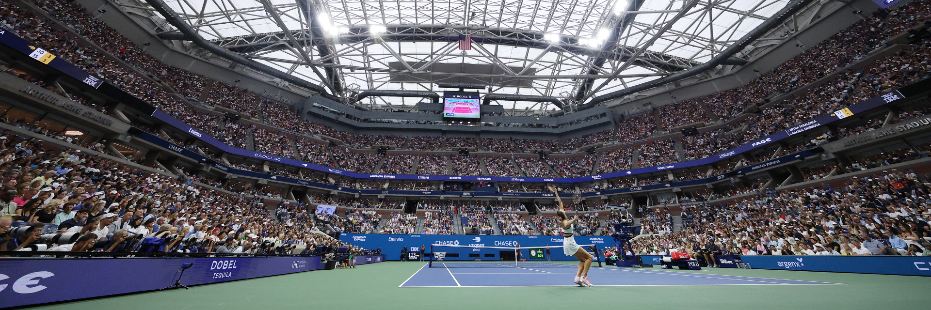 Crowds watching the US Open 2025