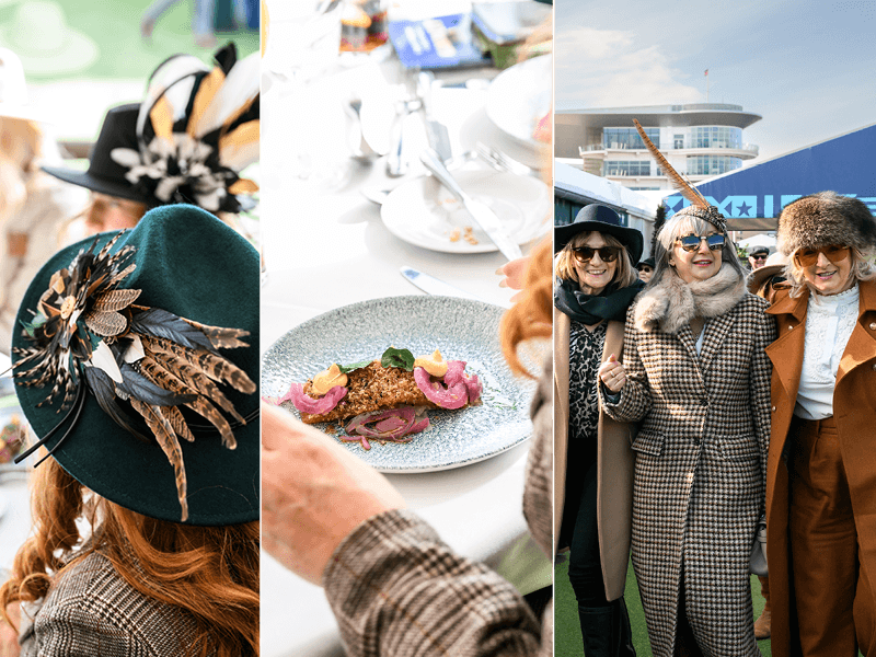 Cheltenham festival guests in hospitality with Keith Prowse