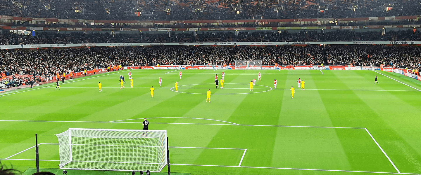 Views from the gunners club at Arsenal's home ground the Emirates stadium