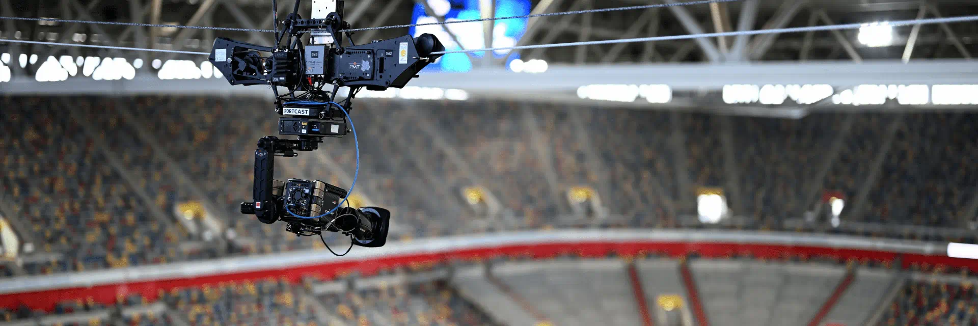 Cameras in football stadium