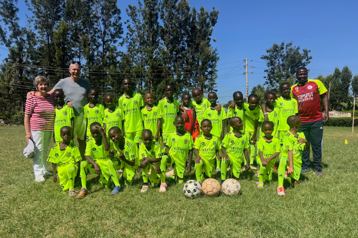 Keiths Kickers Football team at The Baobab, Kenya.