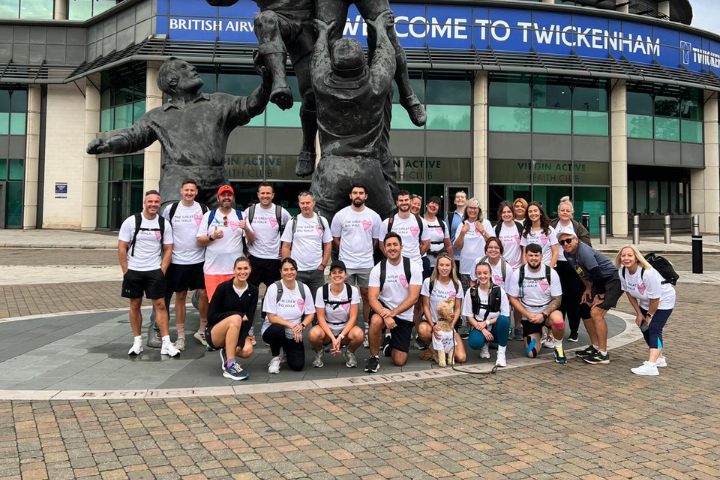Colleagues before setting off for the great big walk.