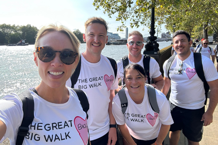 Keith Prowse employees enjoying a charity walk.