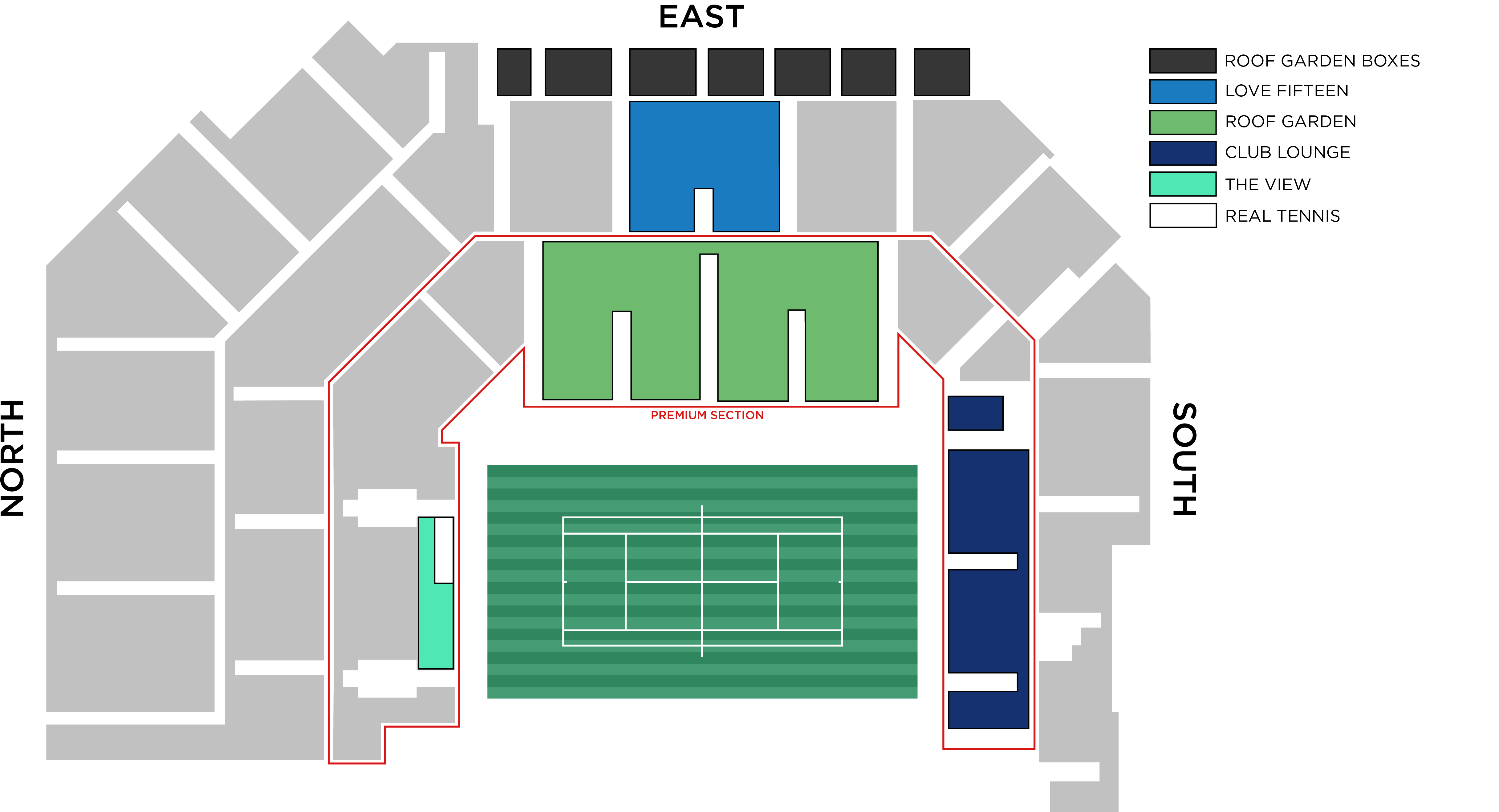 LTA Championships Centre Court Seating Map