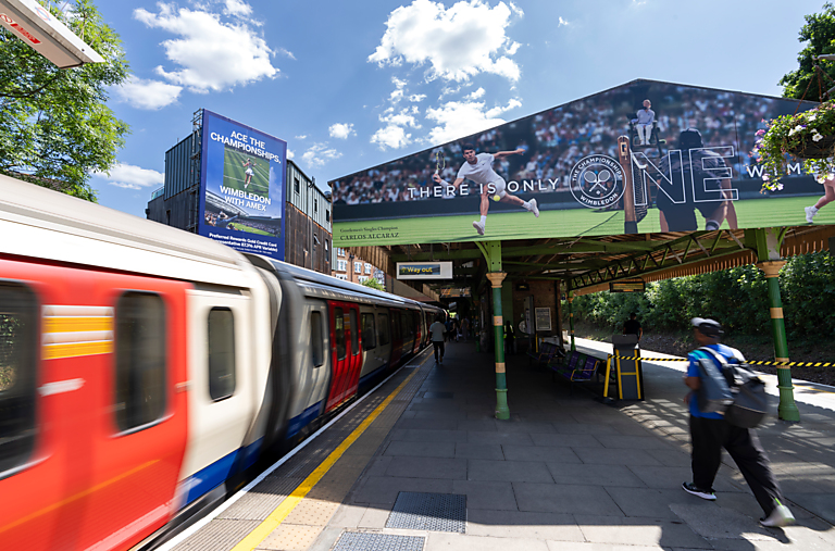 Southfields tube station during Wimbledon 2025